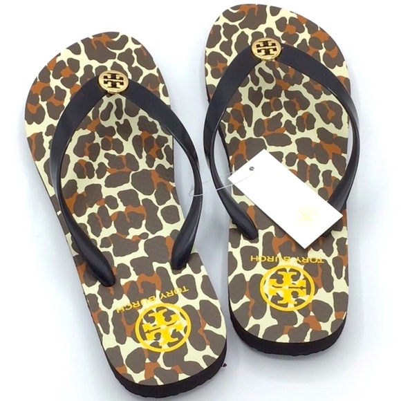 Tory Burch Leopard Print Flip Flops - Picture 2 of 4